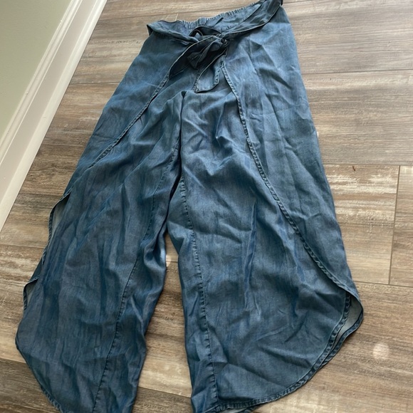 Tommy Bahama Chambray Wrap-Front Beach Pants Size Small NEW - Picture 4 of 8